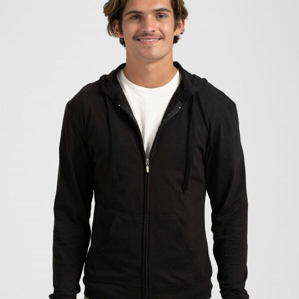 Beach Full-Zip Hooded Long Sleeve T-Shirt Thumbnail