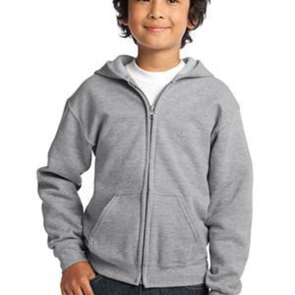 Youth Heavy Blend Full Zip Hooded Sweatshirt Thumbnail