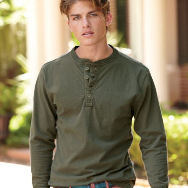 Vintage Brushed Jersey Henley Thumbnail