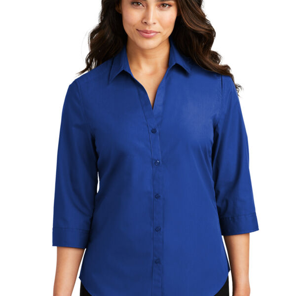 Women's 3/4 Sleeve Carefree Poplin Shirt Thumbnail