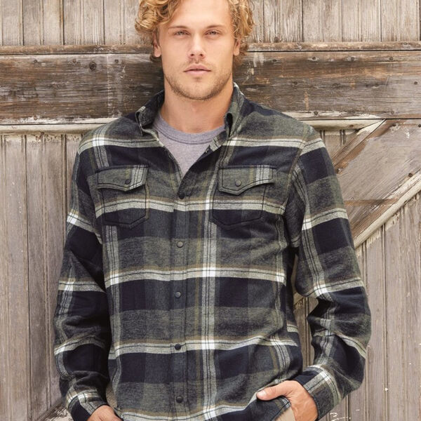 Men's Snap Front Plaid Flannel Shirt Thumbnail