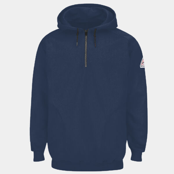 Pullover Hooded Fleece Sweatshirt Quarter-Zip Thumbnail