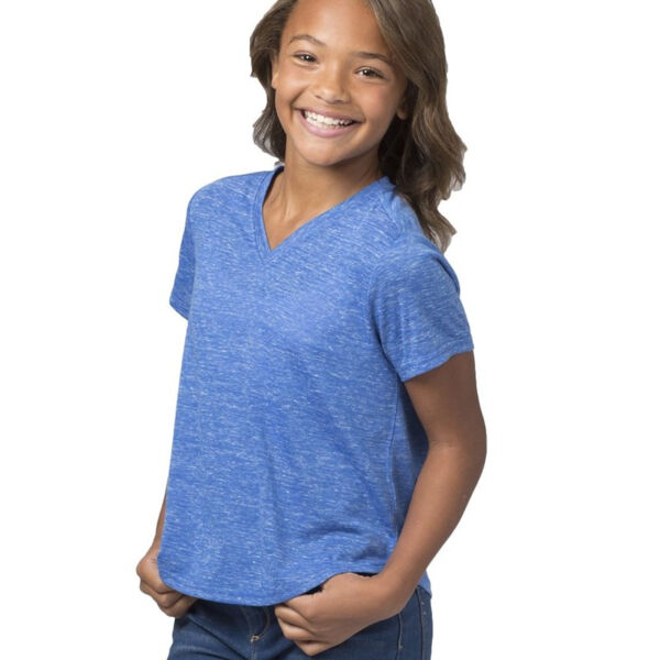 Girls' Snow Heather V-Neck T-Shirt Thumbnail