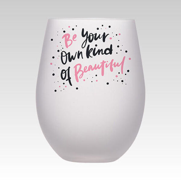 Sublimation Stemless Frosted Wine Glass 17oz Thumbnail