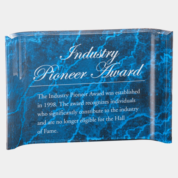 6" x 4" Marbleized Acrylic Crescent Thumbnail