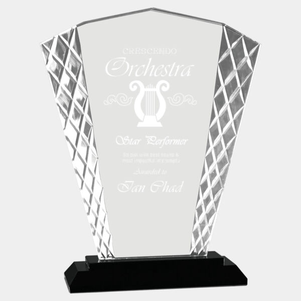 8" Fan Accent Glass on Base Thumbnail