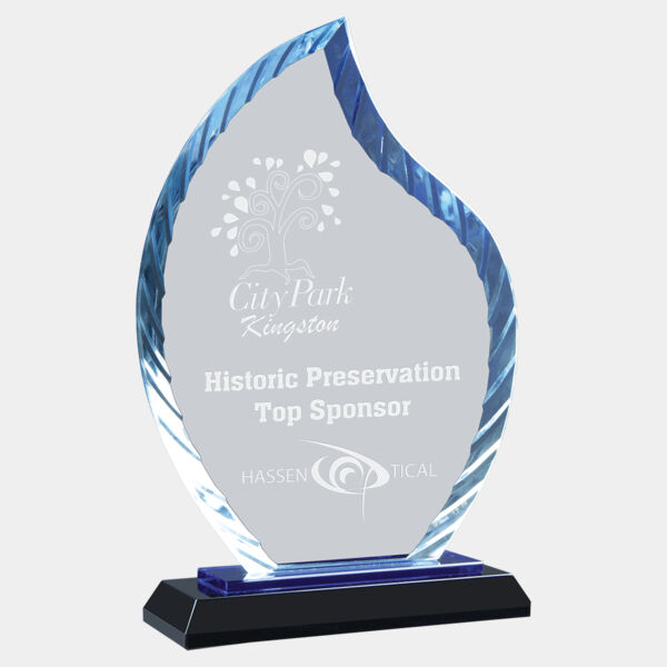 8" Flame Accent Glass on & Reflective Base Thumbnail