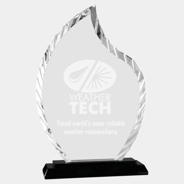 9 1/2" Flame Accent Glass on Base Thumbnail