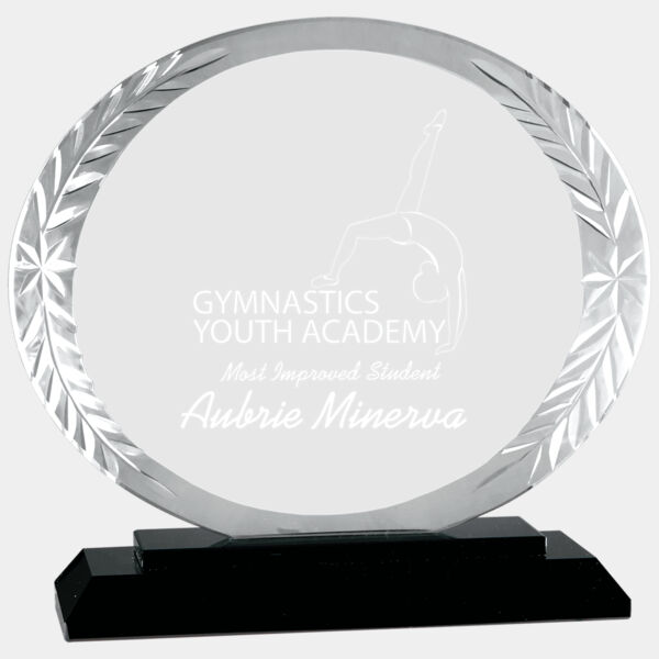 5 3/4" Oval Accent Glass on Base Thumbnail