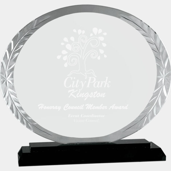 7" Oval Accent Glass on Base Thumbnail