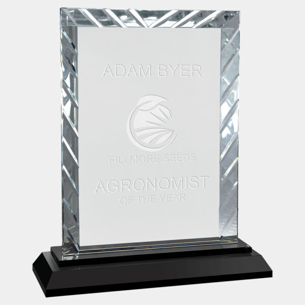 7" Rectangle Accent Glass on Base Thumbnail