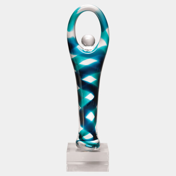 12 1/4" Victory Art Glass on Glass Base-No Plate Thumbnail