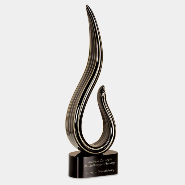 15" & Curve Art Glass Thumbnail