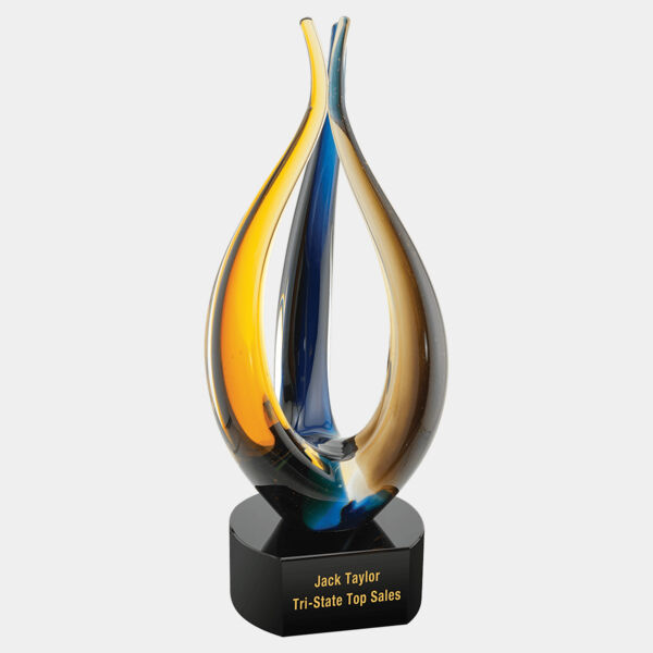 11 1/2" /Brown Tri Rise Art Glass Thumbnail