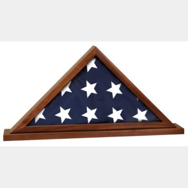 25 1/2" x 12 3/4" Genuine Flag Display Case with Base Attached Thumbnail