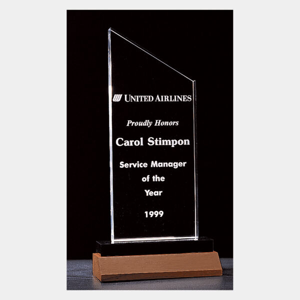 4 1/2" x 9 1/4" Zenith Series Acrylic with Acrylic Base and Base Thumbnail