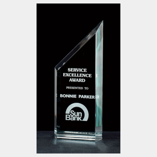 3 1/2" x 9" Zenith Series Jade Acrylic Free Standing Award Thumbnail