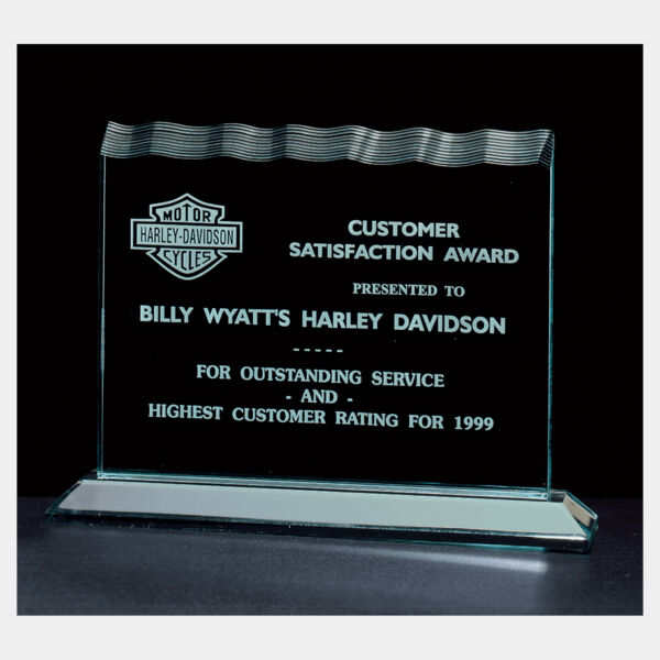 7 1/2" x 5 1/4" Tidal Series Jade Acrylic Award Thumbnail