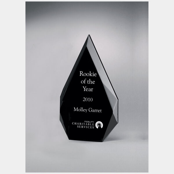 5 1/4" x 8 7/8" Flame Series Freestanding Acrylic with Silk Screened Back Thumbnail