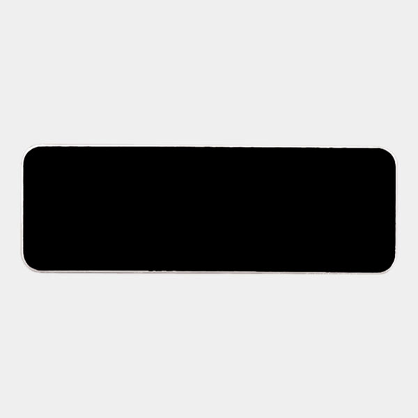 3" x 1" Round Corner Plastic Badge Blank Thumbnail