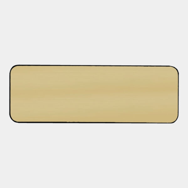 3" x 1" Brushed / Round Corner Plastic Badge Blank Thumbnail