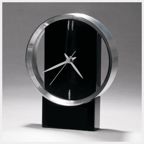 5 5/8" x 7 3/4" Modern Design Clock w/ Bezel, High Gloss Base-Plate Not Included Thumbnail