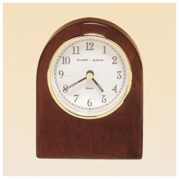 4 1/4" x 3 1/2" Piano Finish Desk Clock-Plate Not Included Thumbnail