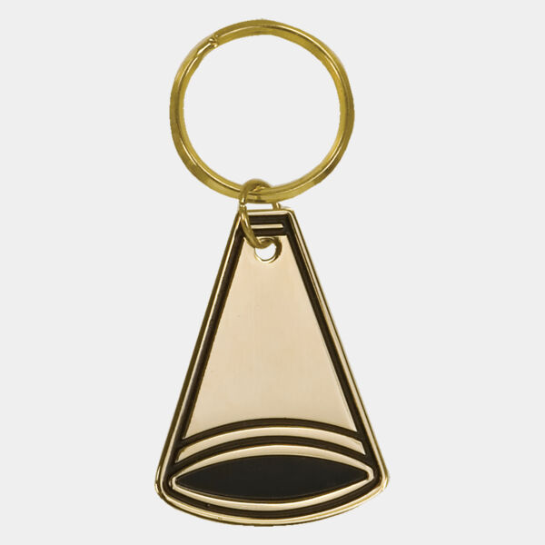 1 1/2" x 2 1/4" Megaphone Brass Keychain Thumbnail