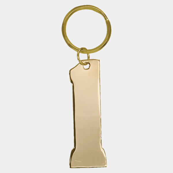 3/4" x 2 3/4" #1 Brass Keychain Thumbnail