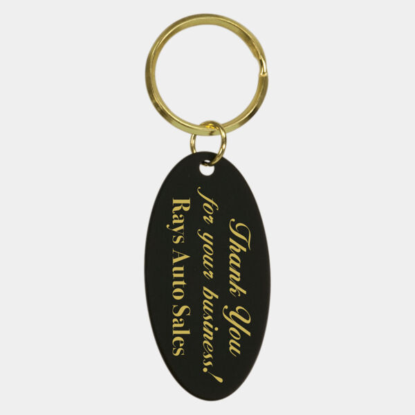 1 1/4" x 2 1/2" Oval Brass Keychain Thumbnail