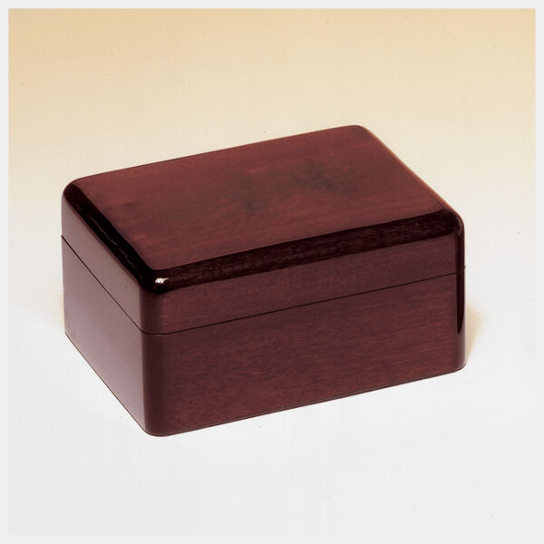 5 5/8" x 4 3/8" Piano Finish Jewelry Box with Beige Felt Lining-Plate Not Included Thumbnail