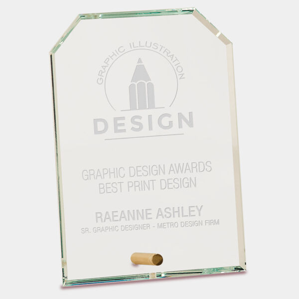 5" x 7" Clipped Corners Rectangle CrystalEdge Glass Thumbnail