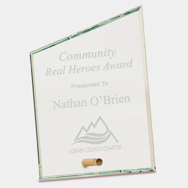 5" x 7" Slant Rectangle CrystalEdge Glass Thumbnail