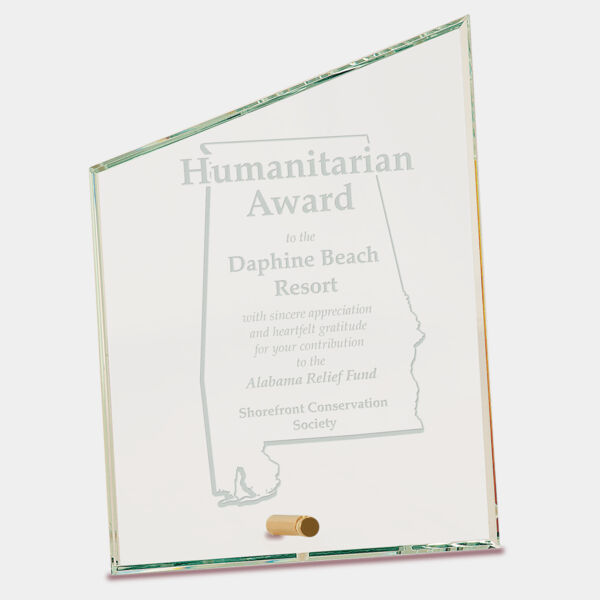 6" x 8" Slant Rectangle CrystalEdge Glass Thumbnail