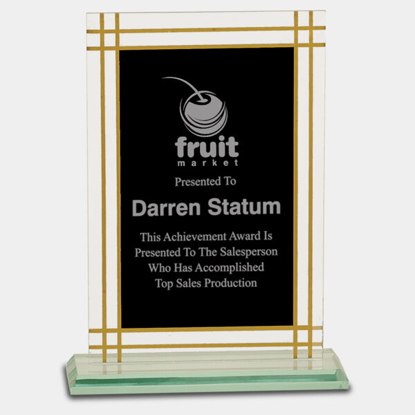 7 1/2" Contemporary Glass Full Border Award Thumbnail