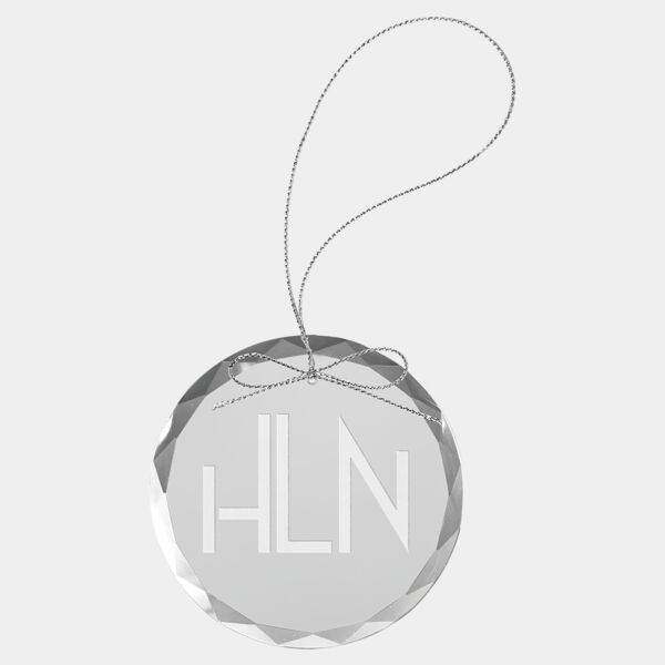 3 1/4" Round Glass Ornament with String Thumbnail