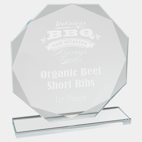 7 1/2" Octagon Glass Award Thumbnail