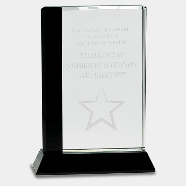 6 1/2" x 9" Edge Crystal on Base Thumbnail