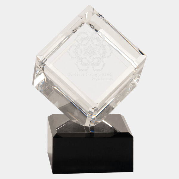 6" Crystal Cube on Pedestal Base Thumbnail