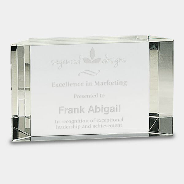 6" x 3 1/2" Crystal Facet Block Thumbnail