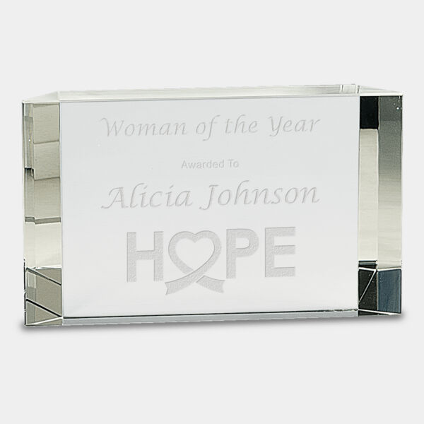 7" x 4 1/4" Crystal Facet Block Thumbnail