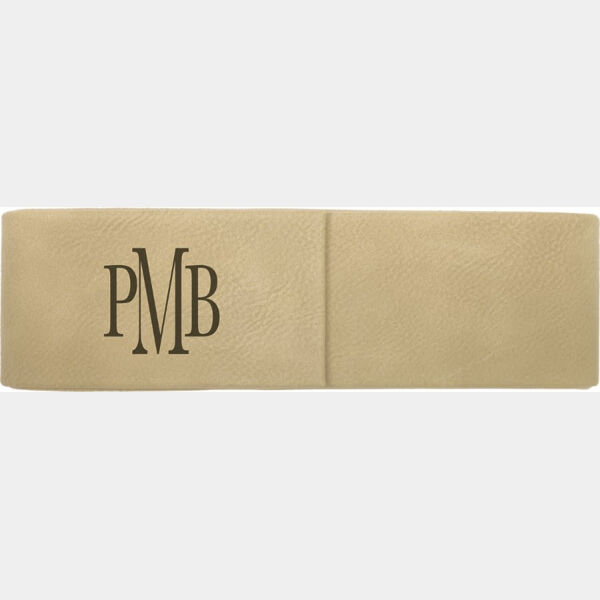 6 1/2" x 2" Laserable Leatherette Double Pen Case Thumbnail