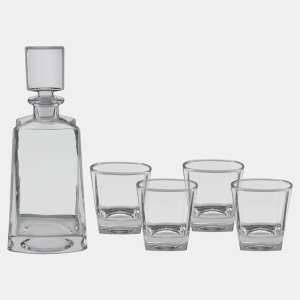 Polar Camel 750 mL 12" Tequila Decanter Set with Four 8 oz. Glasses in a Gift Box with Printed Paper Sleeve Thumbnail