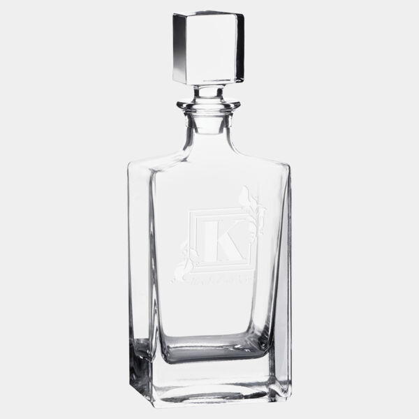 Polar Camel 810 mL Rectangle Glass Decanter in Gift Box with Printed Paper Sleeve Thumbnail