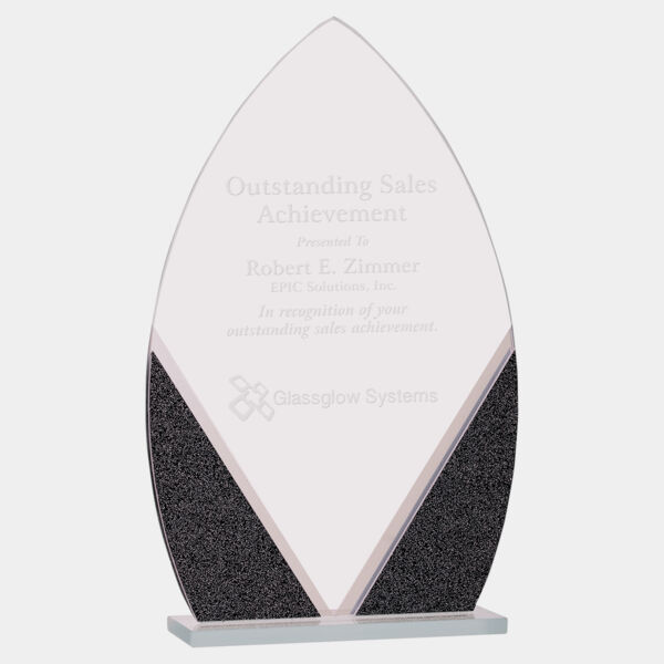 7 1/4" Oval Designer Glass Award Thumbnail