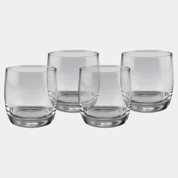 Four Polar Camel 10 oz. Round Rocks Glasses in Gift Box with Printed Paper Sleeve Thumbnail