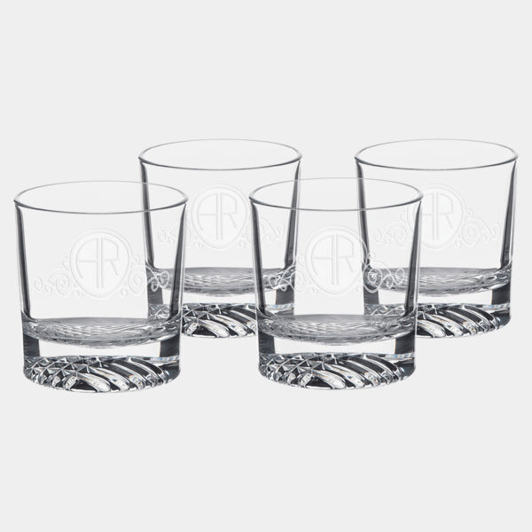 Four Polar Camel 9 oz. Round Rocks Glasses in Gift Box with Printed Paper Sleeve Thumbnail