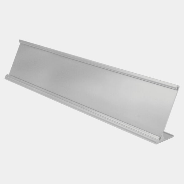 2" x 10", Satin , Kota Pro Aluminum Desk Holder, Fits 1/16" Thick Plastic Insert Thumbnail