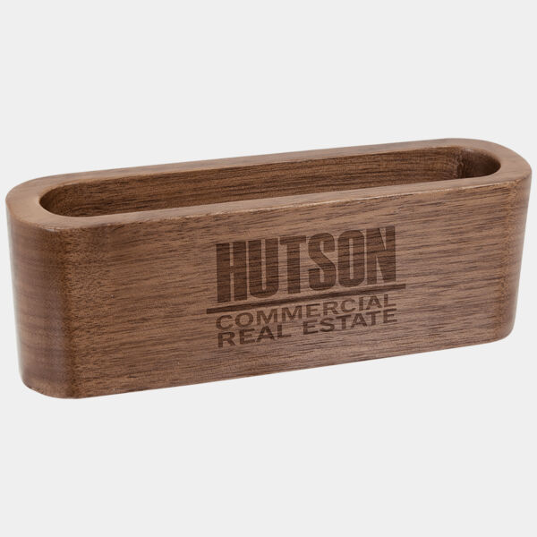 4 1/2" Wood Business Card Holder Thumbnail