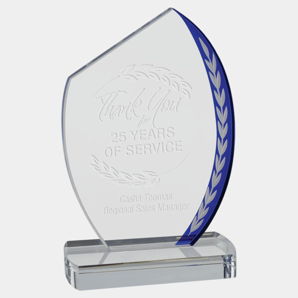 7 3/4" Slant Oval Edge Glass Thumbnail